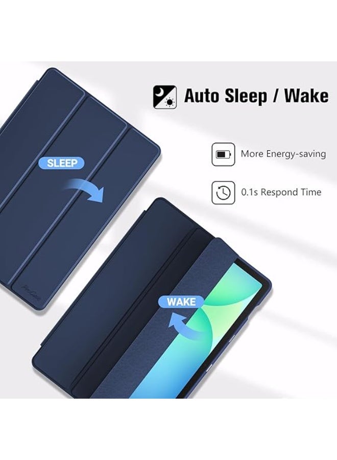 ProCase Slim Case for Galaxy Tab S10 FE Plus 5G 13.1" Built-in S Pen Holder, Hybrid Cover with Soft TPU Back for Galaxy Tab S10 FE+ 2025 (SM-X620/ X626/ X626B), Supports Auto Wake/Sleep -Navy - Image 4